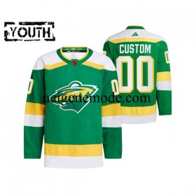 Kinder Minnesota Wild CUSTOM Eishockey Trikot Adidas 2022-2023 Reverse Retro Grün Authentic